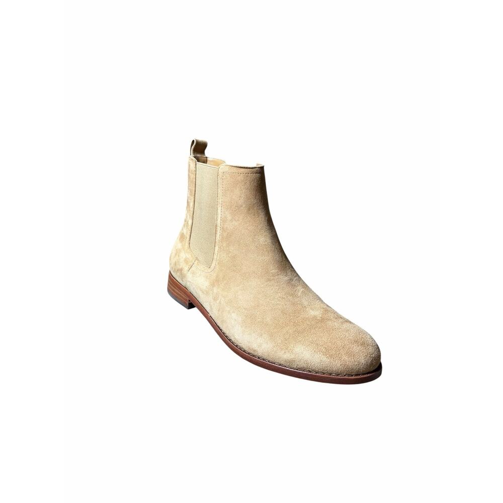 Lauren Ralph Lauren Brylee Camel Suede Ankle Chelsea  Boot Size 7.5